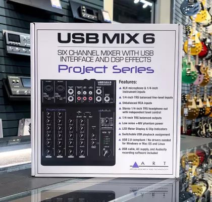 Store Special Product - ART Pro Audio - 6 Channel USB Recording Mixer w/Fx